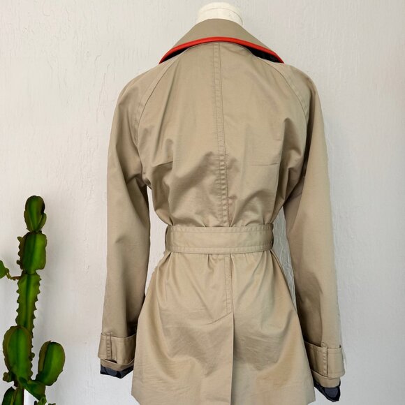 COACH Trench Raincoat Leather Trim w/ Signature Lining (LIKE NEW) - Picture 3 of 9